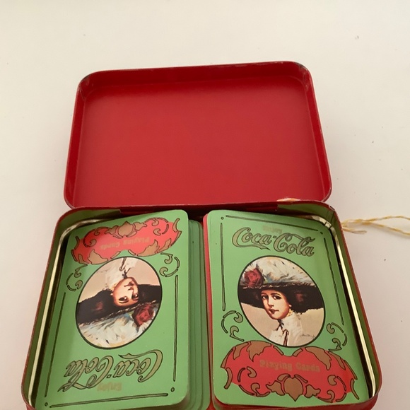 Vintage Coca Cola Playing Cards in Tin Box - Picture 4 of 4